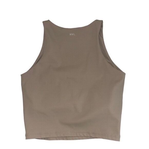 Madewell MWL Form Racerback Crop Top neutral tan beige xs - Picture 2 of 12
